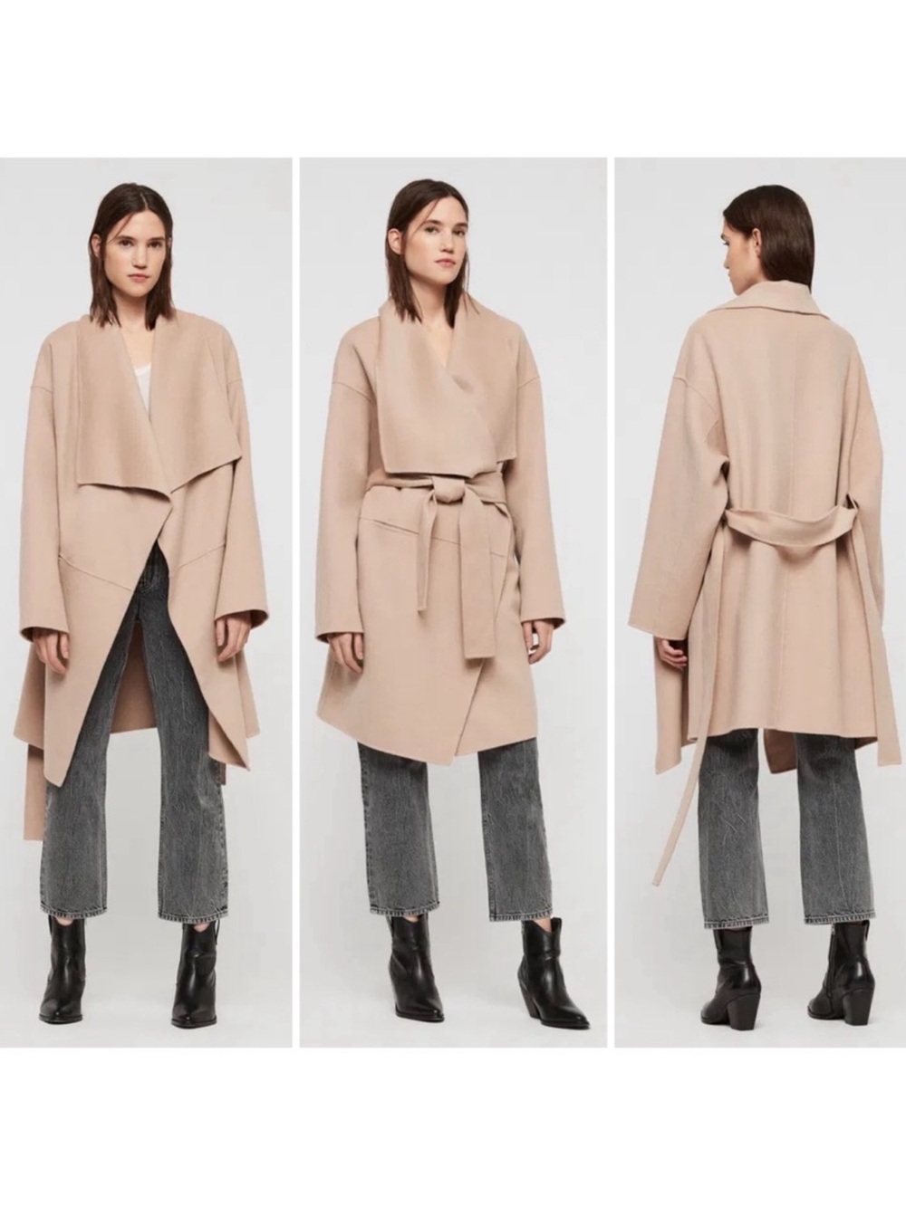All Saints Adalee wrap coat